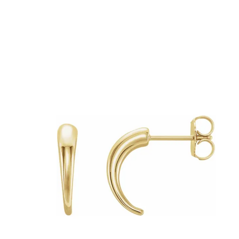 Gold Horn Earrings