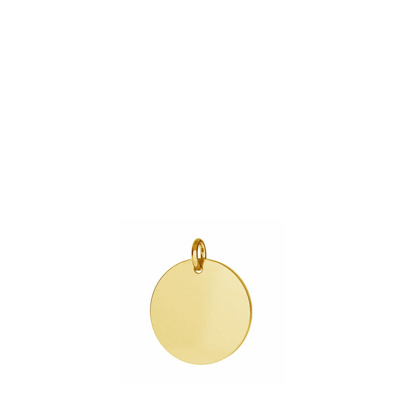 Gold Initial Disc Charm (19mm)