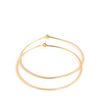 Gold Flat-Hammered Wire Hoops