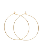 Gold Simple Wire Hoops