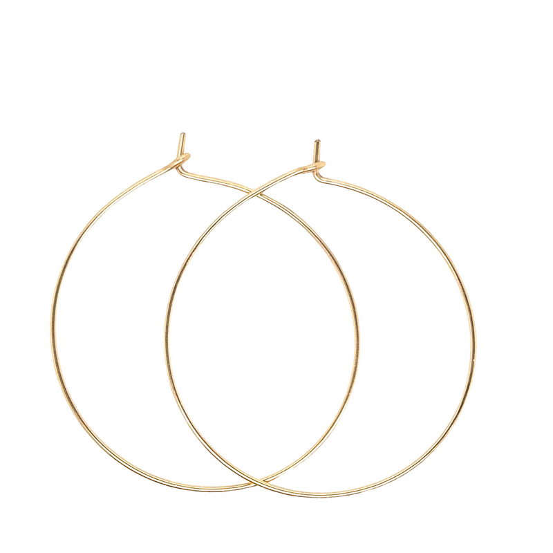 Gold Simple Wire Hoops