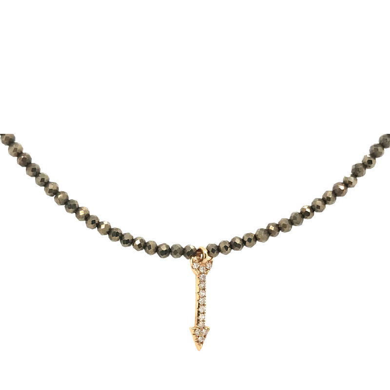 Diamond and Pyrite Arrow Choker