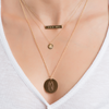 Gold Nameplate Bar Necklace