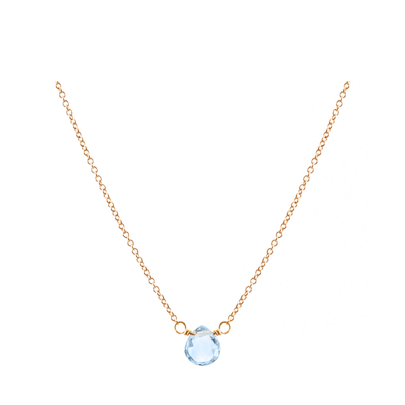 London Blue Topaz Drop Necklace