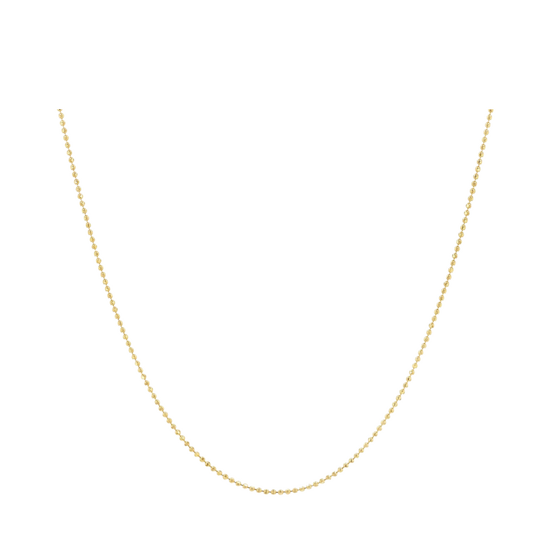 Gold Diamond-Cut Bead Necklace