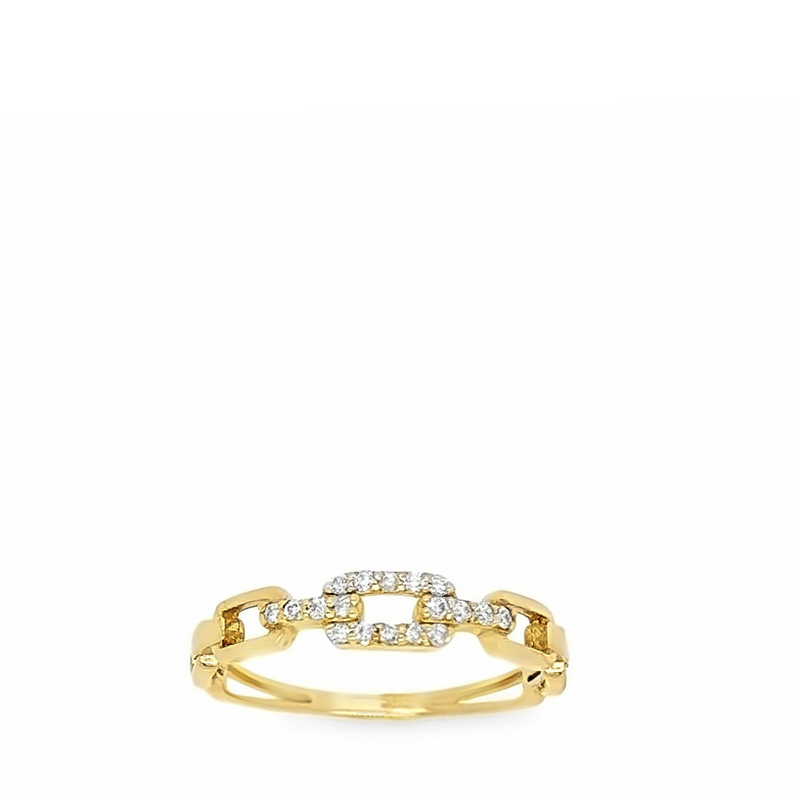 Diamond Chain Link Ring