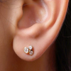 Diamond Cluster Stud Earrings