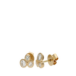 Diamond Cluster Stud Earrings