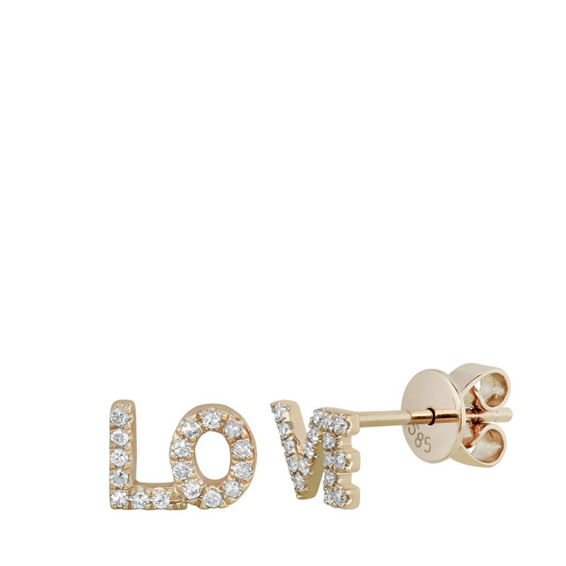 Diamond LO-VE Stud Earrings