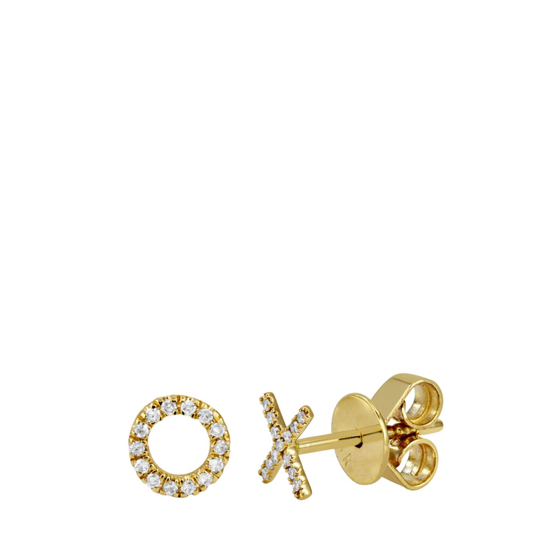 Diamond XO Stud Earrings