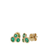 Emerald Cluster Stud Earrings