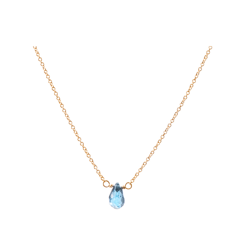 London Blue Topaz Teardrop Necklace