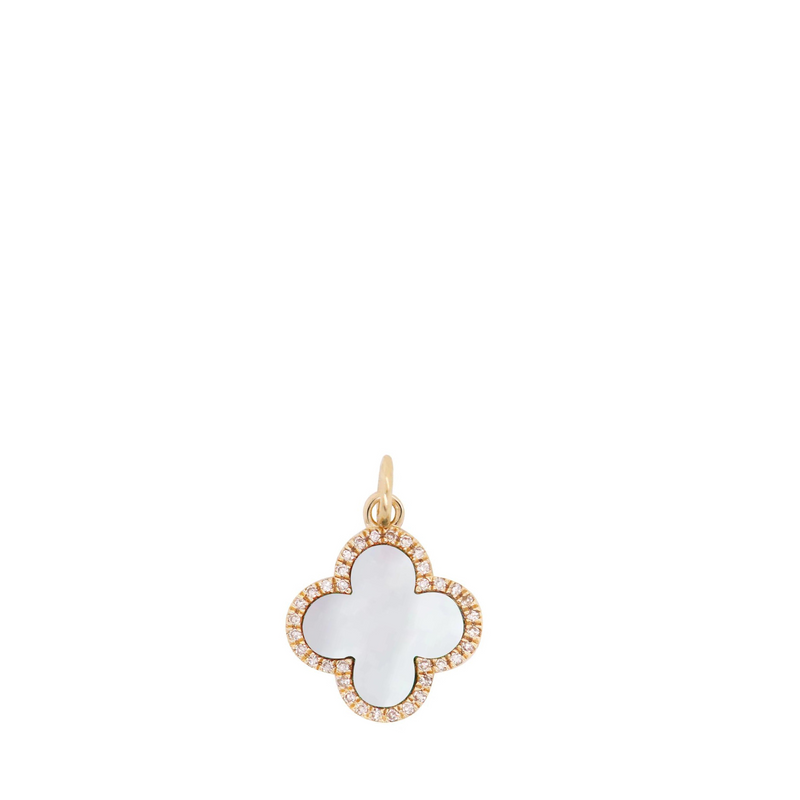 Diamond and Mother of Pearl Clover Pendant