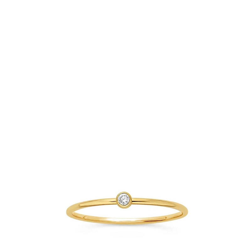 Diamond Bezel Stacking Ring