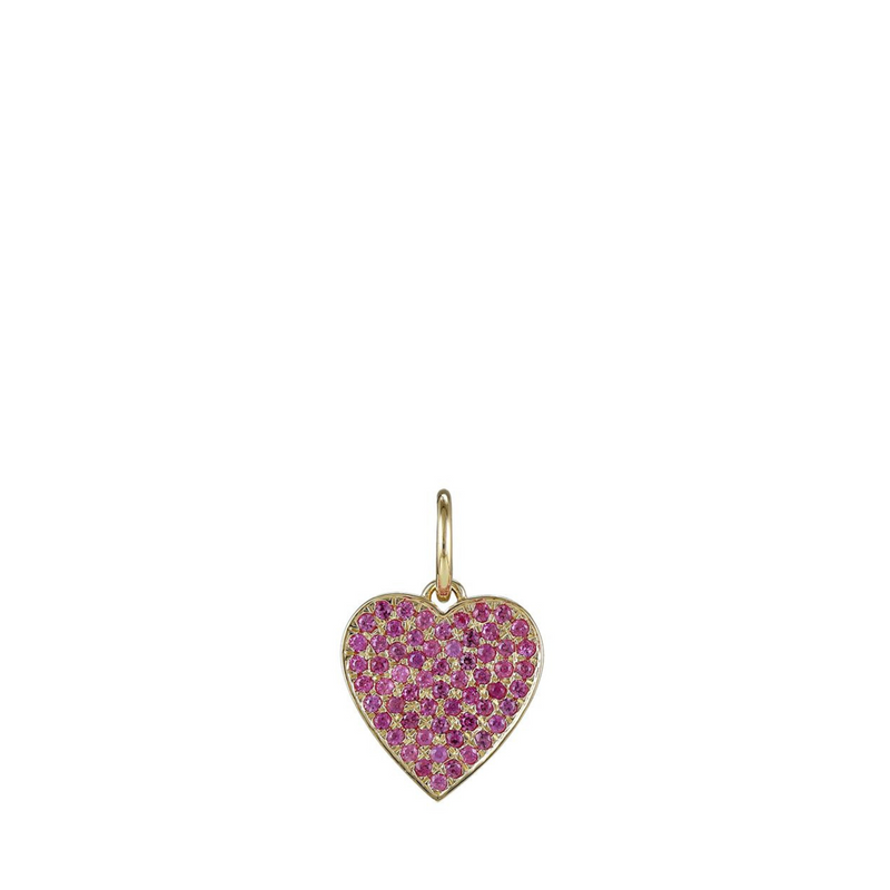 Pink Sapphire Heart Pendant