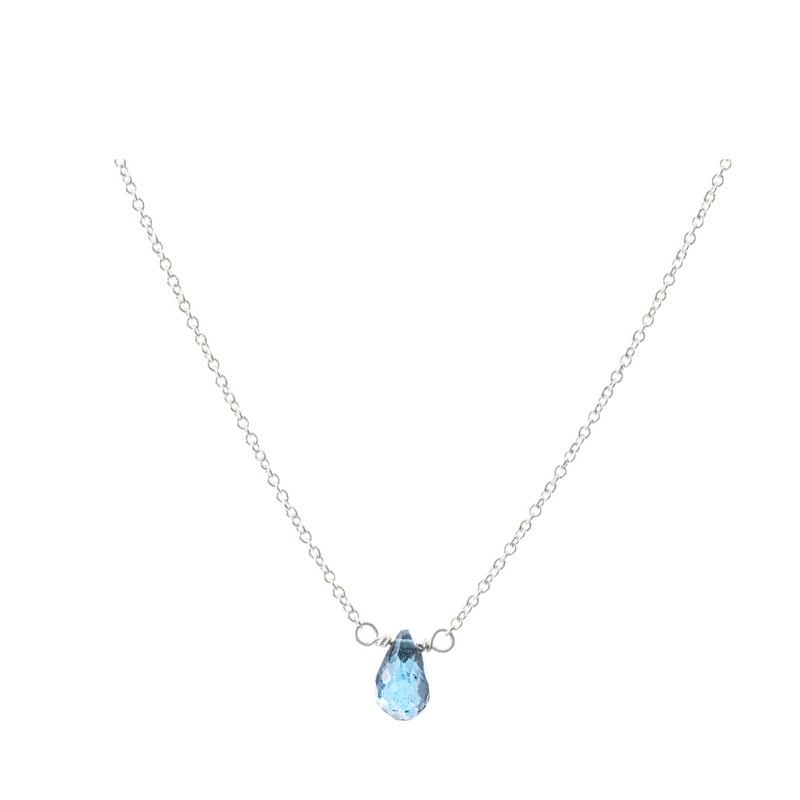 London Blue Topaz Teardrop Necklace