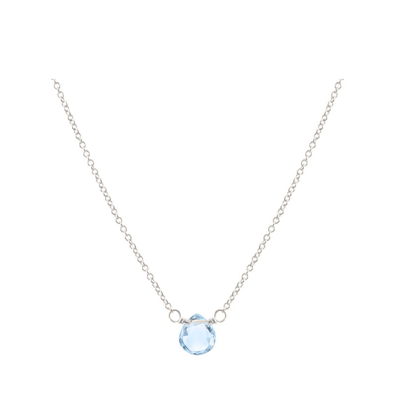 London Blue Topaz Drop Necklace