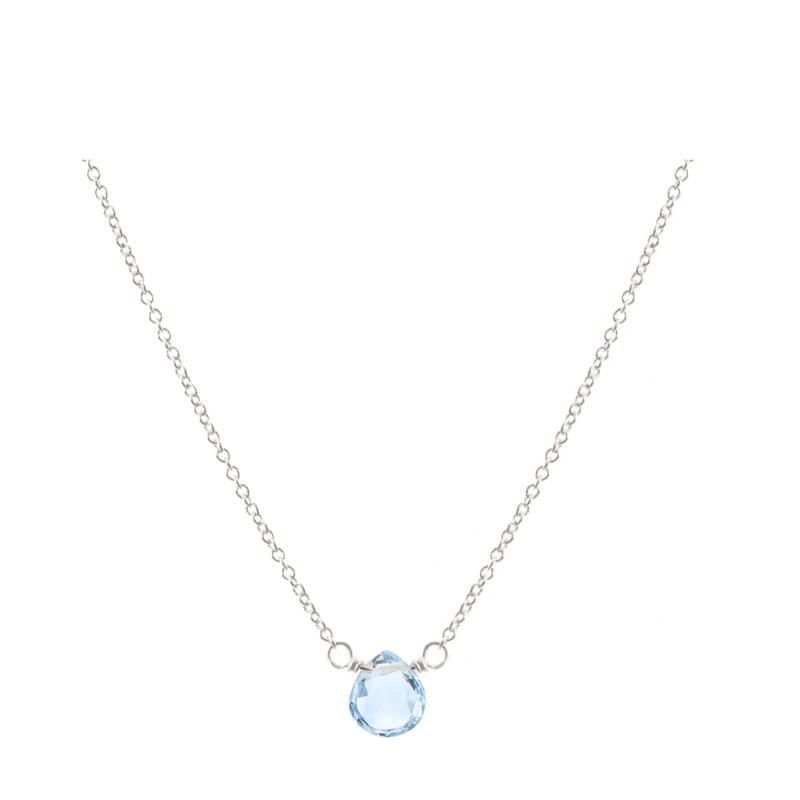 London Blue Topaz Drop Necklace