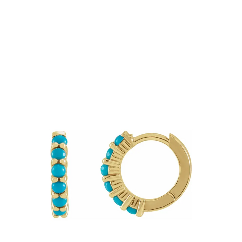 Turquoise Huggie Earrings