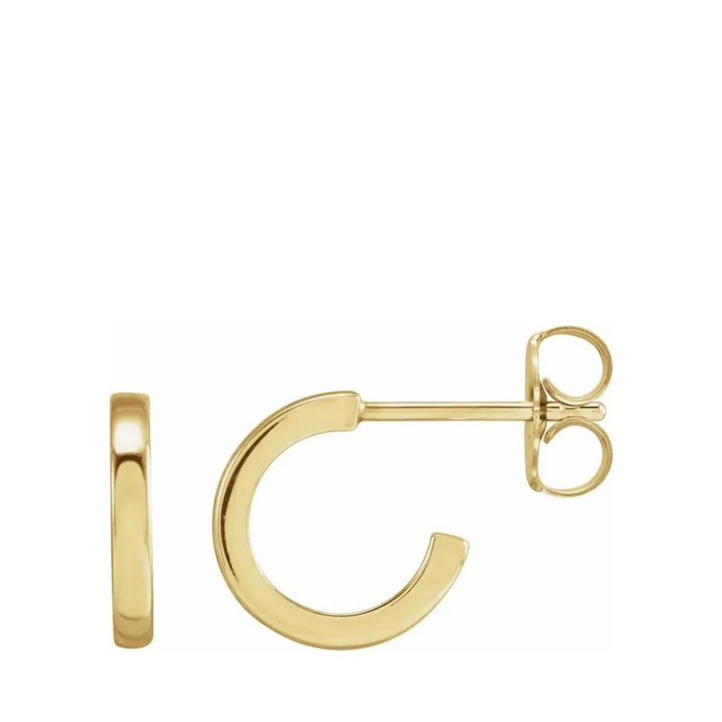 Gold Classic Half-Hoop Earrings