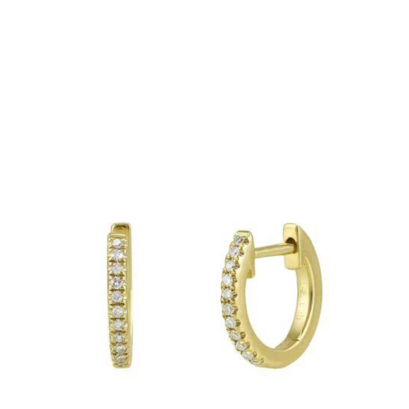 Diamond Mini Huggie Earrings