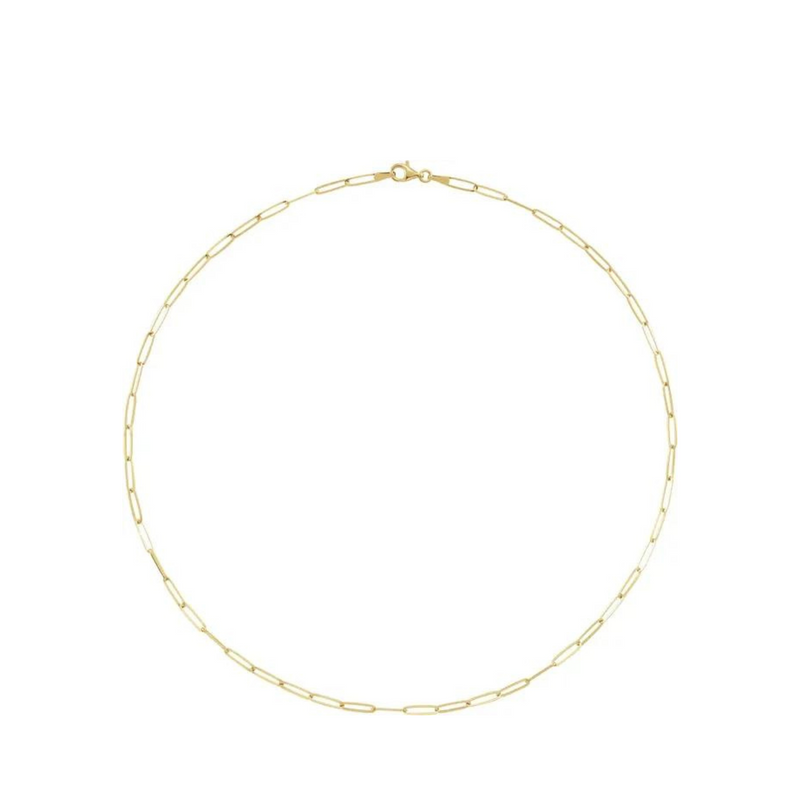 Gold Small Paperclip Necklace