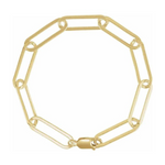 Gold Large Paperclip Bracelet