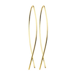 Gold Ribbon Wire Earrings