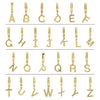 Gold Letter Huggie Earrings