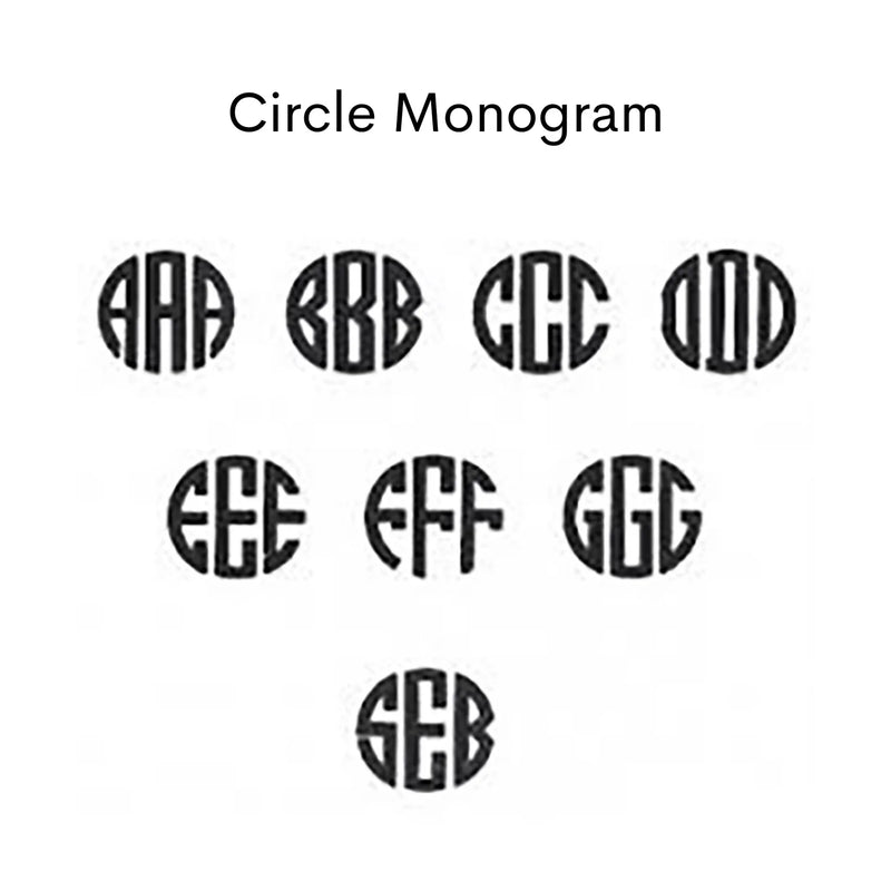 Gold Monogram Disc Charm (9.5mm)