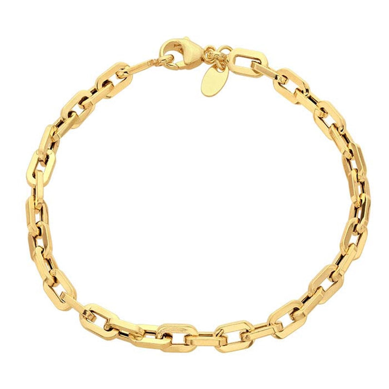 Gold Oval Cable Chain Bracelet